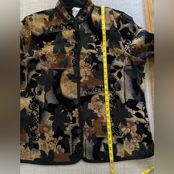 Vintage Koret reversible tapestry jacket with grape leaves - Size 18 - Picture 10 of 13